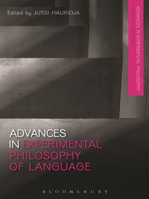 cover image of Advances in Experimental Philosophy of Language
